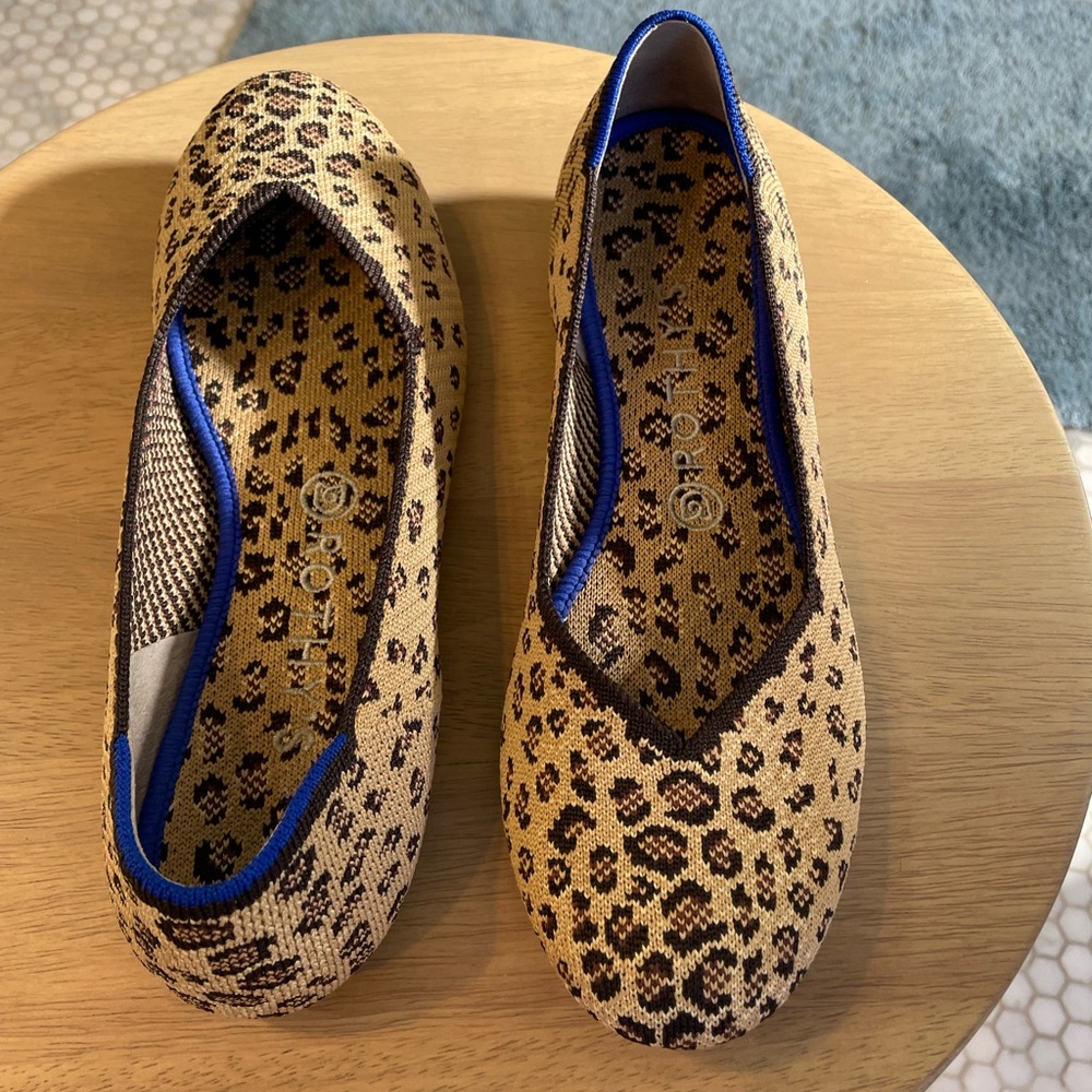 Rothy’s Cheetah Round Toe Flats